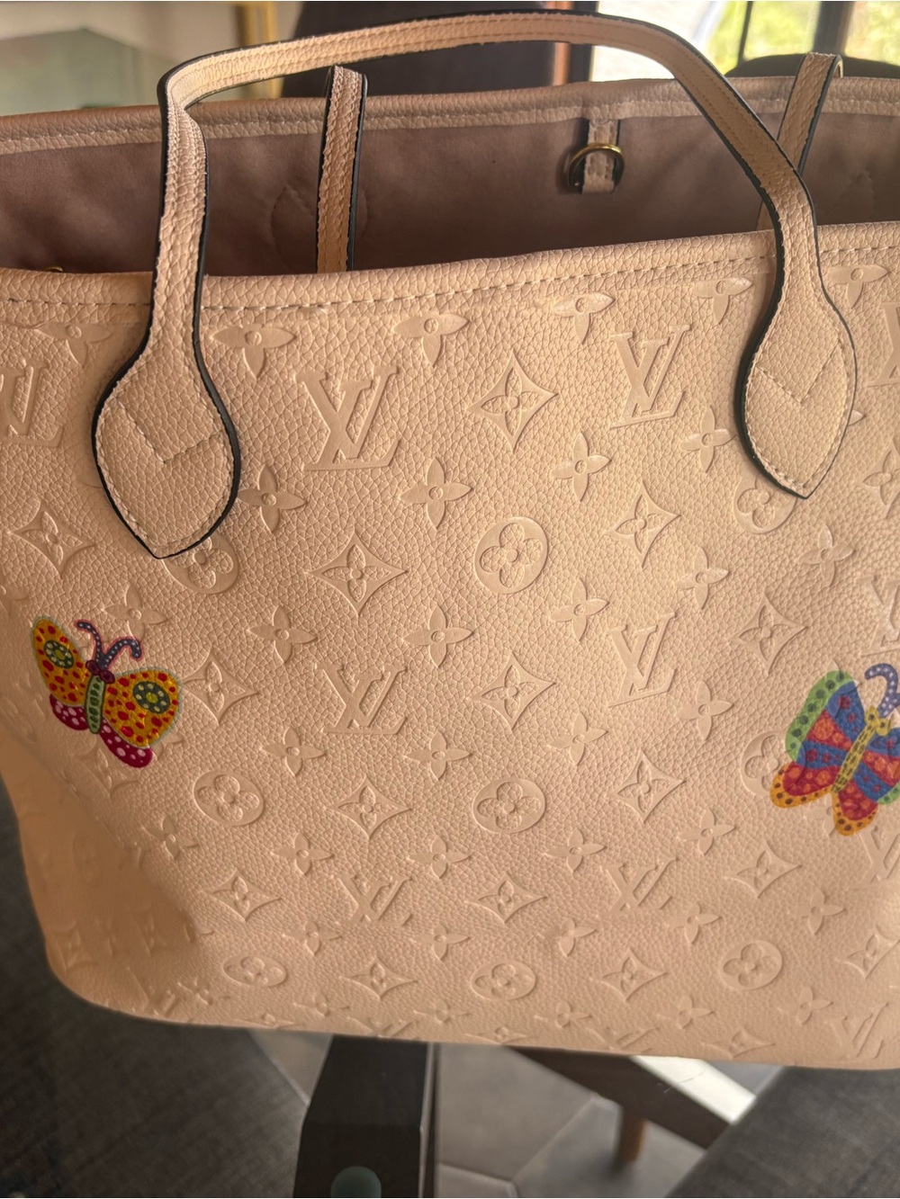 Monogram Empriente Neverfull Embossed Tote with Colorful Flower Accents - Picture 3 of 10